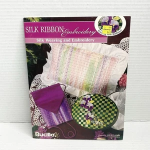 1996 Bucilla Silk Ribbon Weaving and Embroidery Booklet with Iron On Transfers - Picture 1 of 3