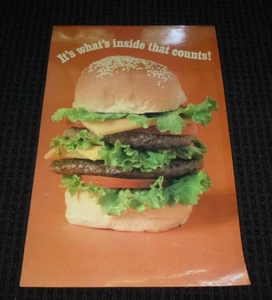 Vtg 1980 American Greetings Laminated Wall Poster Cheeseburger 14x21 - Picture 1 of 11