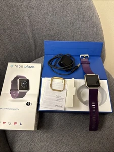 Fitbit Blaze Large Smart Fitness Watch Plum/Silver Boxed,complete San14 - Picture 1 of 12