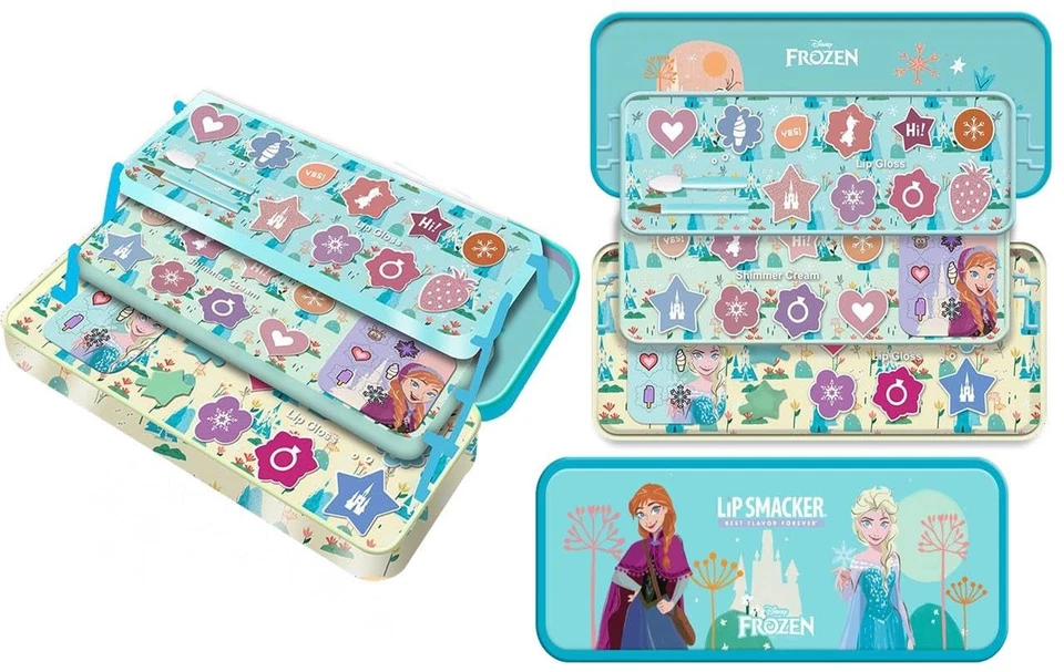 Lip Smacker Frozen Artisan Picnic Travel Beauty Tin, Frozen-Inspired 3-Tier Make - Image 1 of 1
