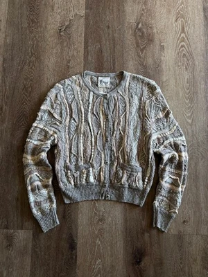 Cárdigan suéter vintage años 90 Coogi Australia tejido en 3D para mujer talla L Foto 1 de 2