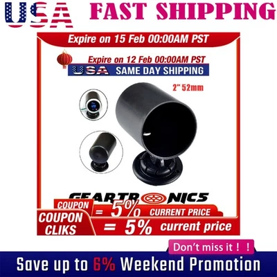 UNIVERSAL 2" 52mm SOPORTE CALIBRE ÚNICO MONTAJE GIRATORIO MEDIDOR POD CUP Ajuste Directo Foto 1 de 4