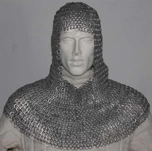 Anillo Plano Medieval 9 mm Con Arandela Coif Acero Suave Cota Capucha SCA LARP - Imagen 1 de 7