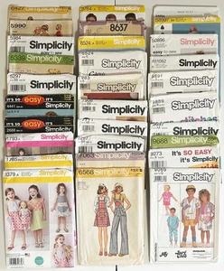 Lot of 30 Simplicity Patterns for 3-6* Mixed Garments Uncut - Picture 1 of 6