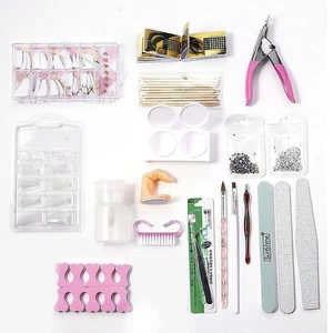 Powder Women False Nail Tips Portable Tool Full Acrylic Powder Brush Nail Art - Picture 1 of 10