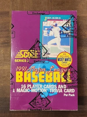 1991 Score Series 2 Unopened Wax Box from Sealed Case (36 packs, BBCE/FASC) - Image 1 of 4