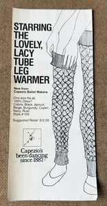 Scaldamuscoli Balletto Capezio Vintage Anni 80 Pubblicità Tubo Pizzo Gambe Danzanti - Foto 1 di 9