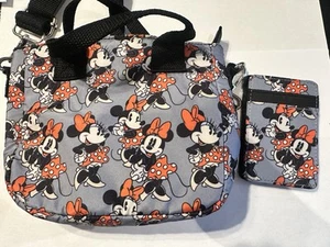 Disney Minnie Mouse Set Crossbody Mini Tote Purse & Wallet - Picture 1 of 5