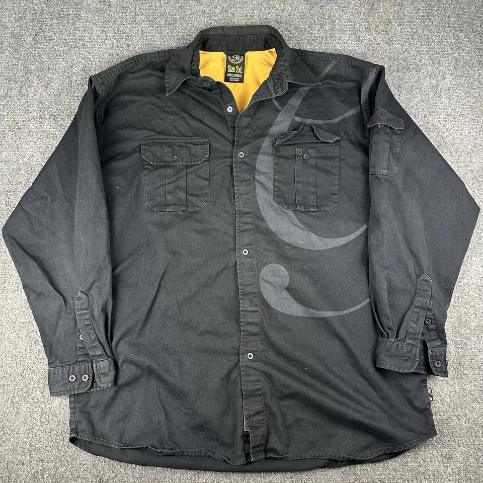 G-Unit Longsleeve Button Up Shirt 2XL Men’s Black Y2K Hip Hop 50 Cent Vintage - Image 1 of 4