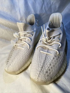 Adidas White  Yeezy 350 Boost Lace Up Sneakers Size 14 APE 779001 - Picture 1 of 14