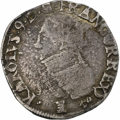 [#1505008] France, Charles IX, Teston, 1568, Bayonne, Silver, VF, Gadoury:431 - Image 1 of 2