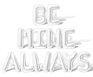 BE MINE ALWAYS Letter Balloon Banner - 10 Color Options - Valentines Decorations - Picture 1 of 55