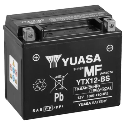 Motorcycle battery Yuasa YTX12-BS AGM closed, 12V|10Ah|CCA:180A 150x87x130mm - Image 1 of 3