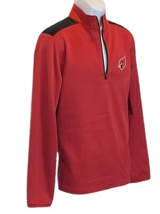 NFL Men's Long Sleeve Red 1/4 Zip Arizona Cardinals Sweatshirt  Medium M - Picture 1 of 9