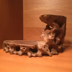 Japanese KADAI IKEBANA Bonsai stand Flower vase table Natural wood Used - Picture 1 of 8