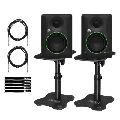 Par de altavoces de monitor de estudio alimentados Mackie CR4.5 4,5" con soportes de escritorio Foto 1 de 4
