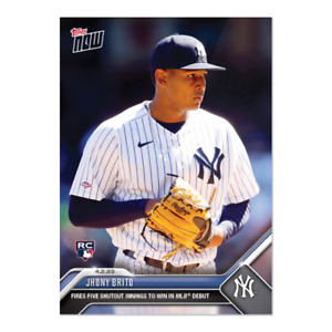 Jhony Brito - 2023 MLB TOPPS NOW Card 30 - RC Rookie Debut 5 manches Shutout