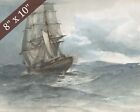 Reproduction peinture giclée des années 1800 livraison en mer impression 8x10 sur papier beaux-arts