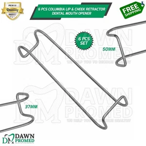 6 Pcs Columbia Lip Cheek Retractor 5.5" Dental Mouth Opener Orthodontic German G - Picture 1 of 8