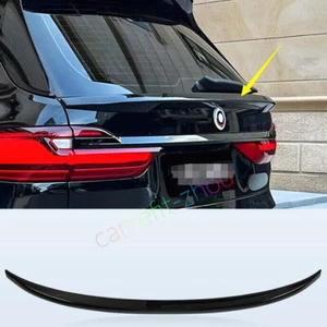 For BMW X7 G07 2019-2024 Gloss Black REAR TRUNK MIDDLE SPOILER WING LIP TRIM S - Picture 1 of 8