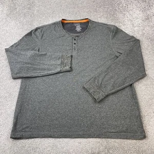 Berkley Jensen Henley Shirt Men's XXL Gray Long Sleeve Casual - Picture 1 of 8