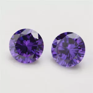 100pcs 0.8~15mm Round Violet AAAAA loose cz stone cubic zirconia gemstone - Picture 1 of 6