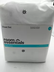 Room Essentials Full Size Sheet Set White/Black - Picture 1 of 7