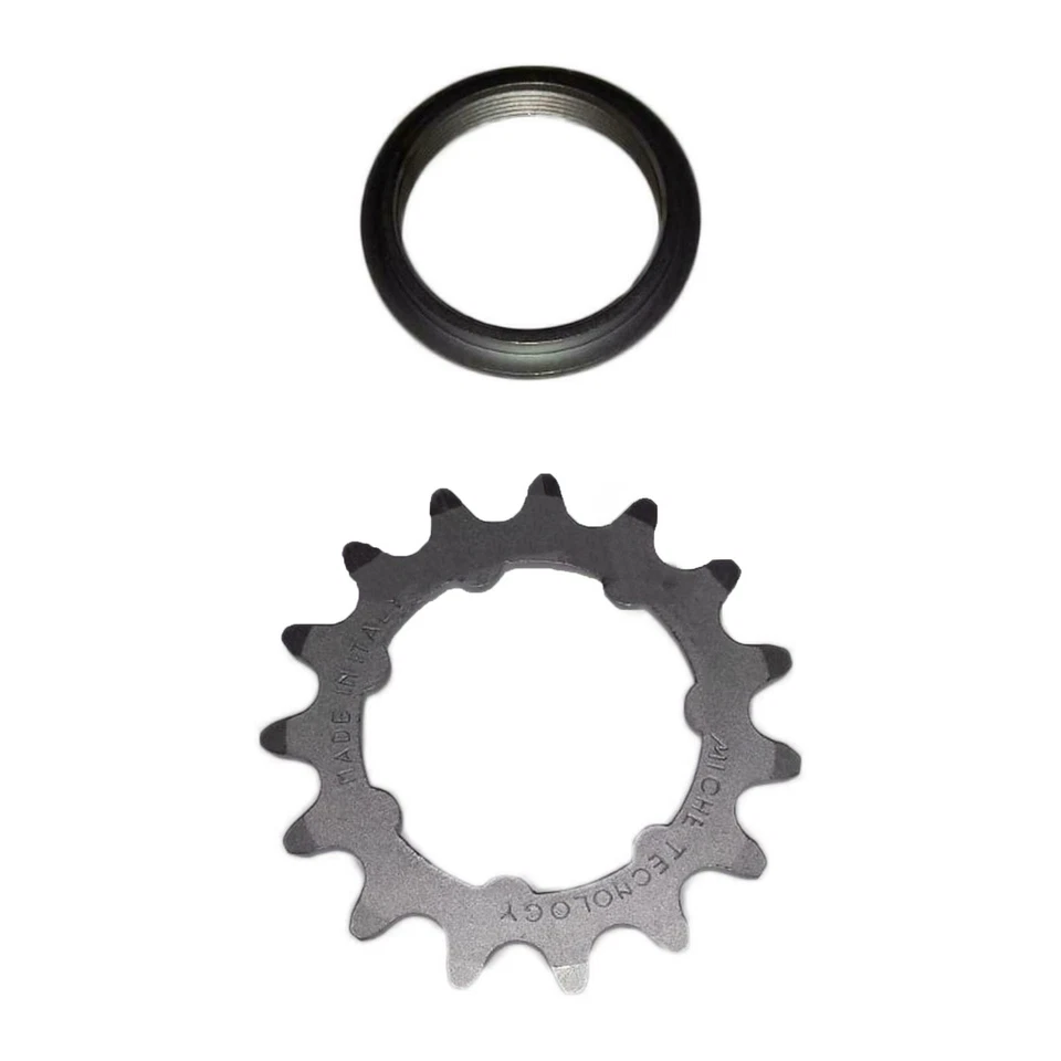 Miche 2Pcs Track Fixed Bike Sprocket Silver+Carrier 1/8 17T - Image 1 of 4