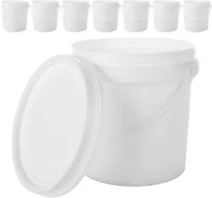 8 Pack Paint Buckets Painting 2 Quart Cans Lids Handles Empty 1/2 Gallon Can - Picture 1 of 1