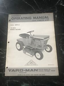 Yardman Lawnbird Lawn Mower 3270-0 Operating Parts Owners Manual 60s Rare Vtg