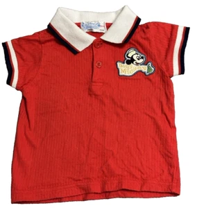 Disney Baby Mickey Red Collared Button Up Shirt Size Unsure - Picture 1 of 7