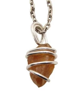 RARO COLGANTE VARITA CUARZO KUNDALINI CITRINO NATURAL LEMURIANO CONGO AFRICANO #46 - Imagen 1 de 3