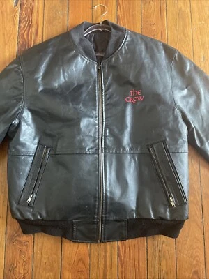 复古 1994 年 The Crow 促销船员夹克 M 中号 Brandon Lee Miramax 美国制造 — 第 1/4 张图片