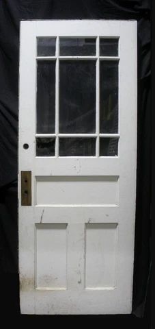 34"x86"x2 Antique Vintage Old SOLID Wood Wooden Entry Exterior Door Window Glass Cover