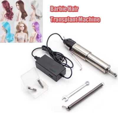 Barbie Máquina de Trasplante de Cabello Silicona Cuero Cabelludo Muñeca Trasplantador de Cabello Foto 1 de 4