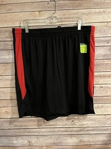 Tex Gear Pantaloncini Uomo Elasticizzati Tasche Sportive Taglia X-Large. Nero/Rosso NUOVO - Foto 1 di 12