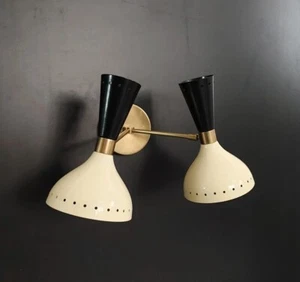 Two Piece matt white diablo Wal sconce - Mid century wall sconce - sconce - Ital - Picture 1 of 3