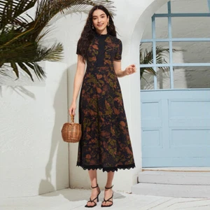 Nuevo Vestido Largo Estampado Dubai Kaftan Mujer Abaya Musulmán Caftán Elegante Vestido de Fiesta - Imagen 1 de 13