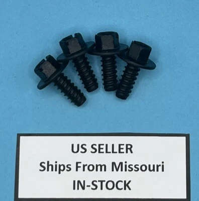 (Pack of 4) Special Hex Head Slotted License Plate Screws for Ford Lincoln Merc - Image 1 of 4