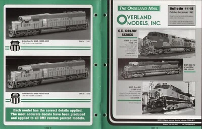 catalogo rivista OVERLAND MODELS MAIL Bulletin 118 1997 USA         E bb - Image 1 of 2
