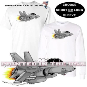 Top Gun F-14 F14 Militär Kampfjet Flugzeug Digirods Grafik Kunst T-Shirt  - Bild 1 von 4