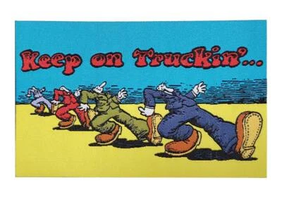 BLACK BALL CORP. Keep on Truckin by R. Crumb - Woven Patch - 5" x 3"