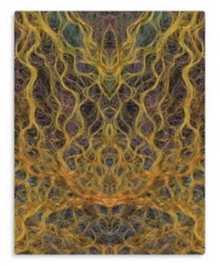 Panel de arte de metal Cosmic Monkey edición limitada aluminio 14x11" listo para colgar Reino Unido - Imagen 1 de 2