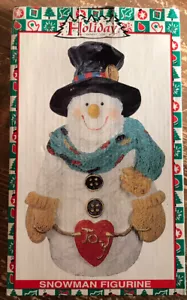 Holiday Collections Glitter Heart Snowman * Resin Figurine * World Bazaar - Picture 1 of 19