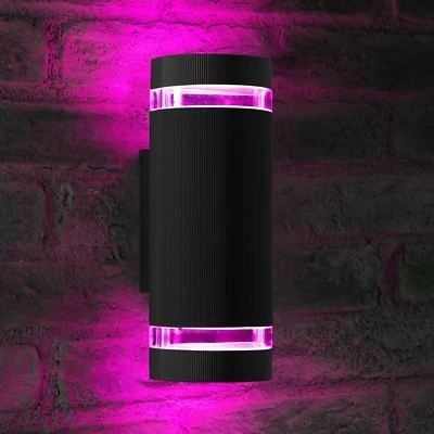 Auraglow Remote Control Colour Changing LED Double Up & Down Outdoor Wall Light - Image 1 of 4