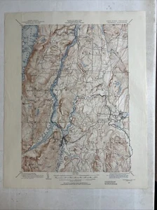 Vtg Topographical Map Whitehall New York Vermont Quad Topo USGS 1950-1893 - Picture 1 of 13