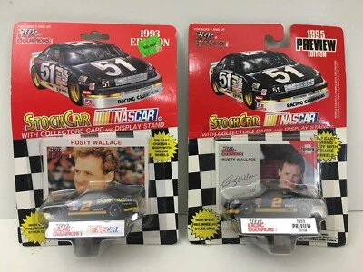 Rusty Wallace 1993 & 1995  Racing Champions 1:64 Scale Stock Car #2 And Card New - Image 1 of 4