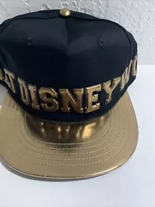 Disney Parks Walt Disney World Hat Black with Gold Lettering Cap - Picture 1 of 9
