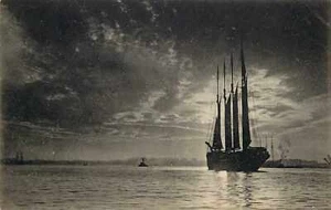 AK Segelboot Schiffsbucht The Rotograph Co. Germany Made um 1910 - Bild 1 von 2