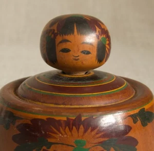 Vintage japonés de 7,5 cm (3") Muñeca Ejiko Kokeshi rara: firmada Masakido (Hitokura) - Imagen 1 de 18